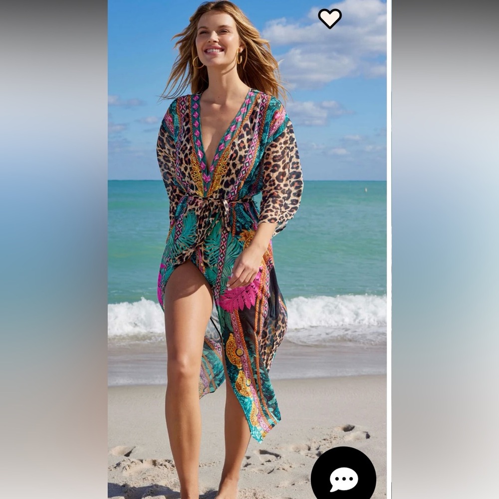 NWOT. VENUS Long Kimono Cover-Up